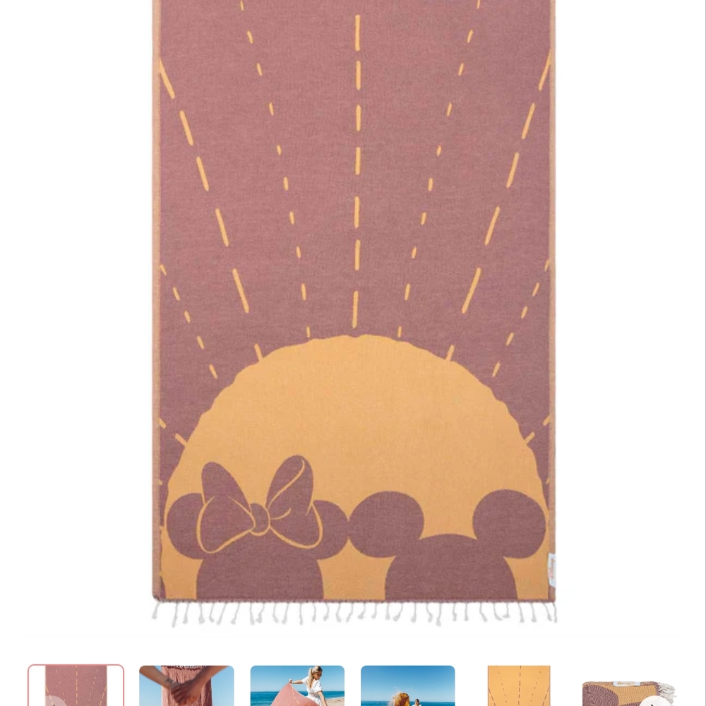 Sand Cloud Disney Mickey-Minnie Date At Sunrise Beach Towel NWT
